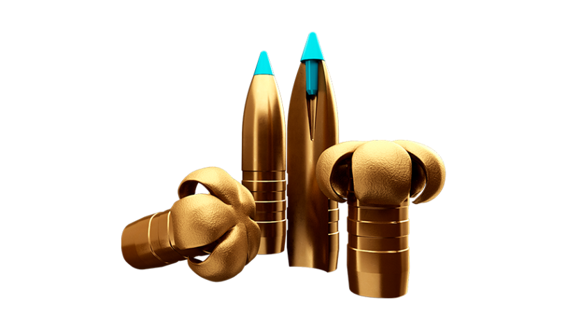 Rifle ammunition with eXergy Blue bullets